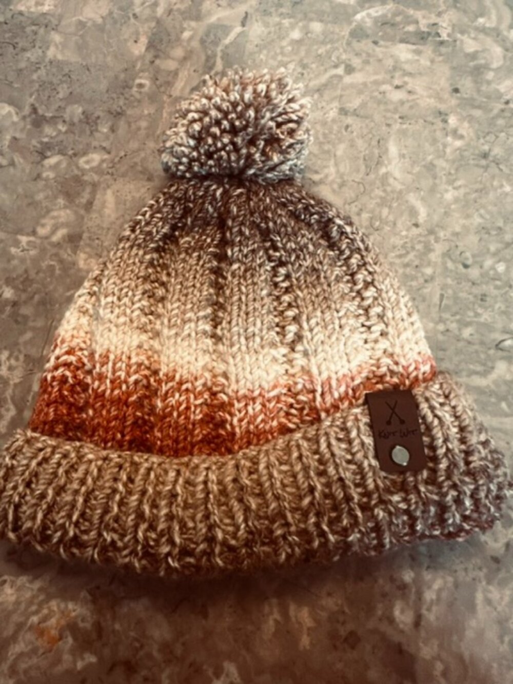Hand Knitted Beanie With Folded Brim
